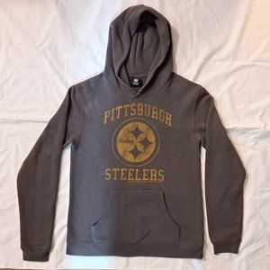 Steelers Women's French Terry Pullover Gray Medium (M) Fields Watt Pickens Queen